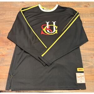 Tradition 1901 Long Sleeve Shirt Black Yellow Piping Embroidered Logo XL